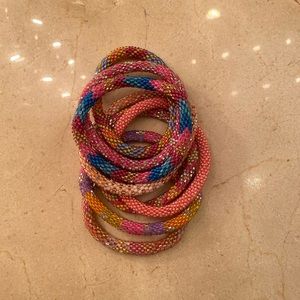 Vibrant pinks/other color Nepal bracelets